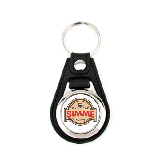 Schlüsselanhänger IFA Simme© / Simson DDR, mit schwarzem Lederrücken